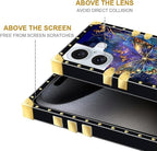 Compatible with iPhone 16 Case, Glistening Golden Butterfly Vibrant Purple Blue - Image 5