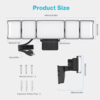 Olafus 130W Flood Lights Outdoor Plug in, 13000LM LED Security Light, 6500K - Image 8