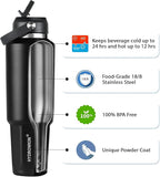 HYDROWION 40 oz Insulated Water Bottle, Car Water Bottle Holder - Image 5