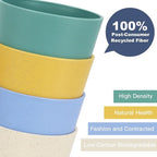 Homienly Unbreakable Plastic Cups Set Wheat Straw Cups 20 OZ Drinking Glasses - Image 4