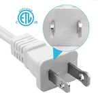 Small Extension Cord 1 FT, 2 Prong White, Thin and Short Extension Cords - Image 5