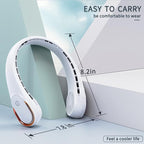 ASNUG Portable Neck Fan, Bladeless Neck Fan, USB Rechargeable Personal Fan - Image 6