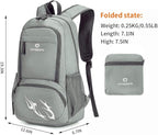 FENGDONG 35L Lightweight Foldable Waterproof Packable Travel Small Hiking - Image 2