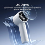JISULIFE Handheld Turbo Fan, 5000mAh Rechargeable Portable Fan, 5-Speed - Image 6