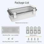 ABS Plastic Dustproof Waterproof IP65 Junction Box Hinged Shell Universal - Image 7