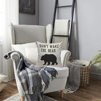 TKS MITLAN Don't Wake The Bear Decorative Pillow Covers Cool Animal Bear Black - Image 4