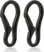 CRAFTMEMORE 2pcs 2 Inches Carabiner Spring Snap Hook Paracord Camping Keychain - Image 2