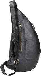 Hebetag Vinatge Leather Sling Bag Crossbody Backpack - Image 3