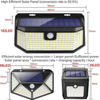 Aootek Solar Lights Outdoor 182 LEDs 2500Lm Solar Motion Sensor Lights IP65 - Image 3