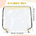 Shappy 30 Pcs Clear Drawstring Backpack, Plastic Waterproof Transparent Stadium - Image 2