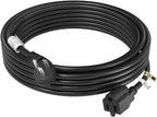 FIRMERST 1875W 15 Feet Extension Cord 14 AWG 15A Flat Plug Black by FIRMERST