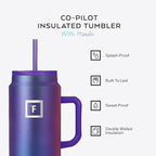 IRON °FLASK Co-Pilot Insulated Mug w/Straw & Flip Cap Lids - Image 2