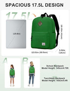 VASCHY Lightweight Backpack for School, Classic Basic Water Resistant Casual - Image 2