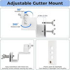 2Pack Adjustable Gutter Mount for Stick Up Cam/Spotlight Cam/Outdoor Cam Plus - Image 3