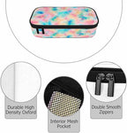 Tie Dye Pencil Case Pink Blue Ring Spray Artistic Design Pencil Bag Pen Markers - Image 3
