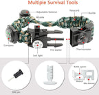 20 in 1 Survival Paracord Bracelet Adjustable Gear Kit - Image 2