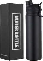 Insulated Water Bottle 24oz, Stainless Steel Double Wall Vacuum Sports Flask by ERTOOE