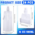Teenyyou 24 Pack Collapsible Water Bottles Bulk 16oz Foldable Water Bottles - Image 2