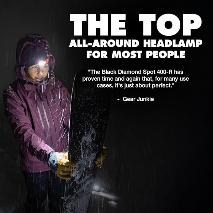 BLACK DIAMOND Spot 400-R Rechargeable Headlamp | 400 Lumens, Dimmable | - Image 6