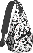 Cute Panda Sling Bag For Women Men Funny Backpack Crossbody Shoulder Bag Sling - Image 2