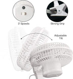 Hurricane Classic 6 Inch Clip Fan, 2 Speed Portable Desk Table Fan - Image 6