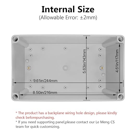 LeMotech IP67 Waterproof Junction Box ABS Plastic Project Box Dustproof - Image 3