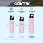 COKTIK 40oz Sports Water Bottle, Stainless Steel Water Bottle - Image 2