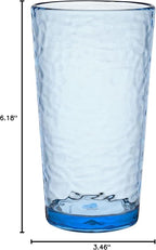 KLIFA- NICE- 20 ounce, Acrylic Highball Drinking Glasses, Stackable Plastic - Image 8