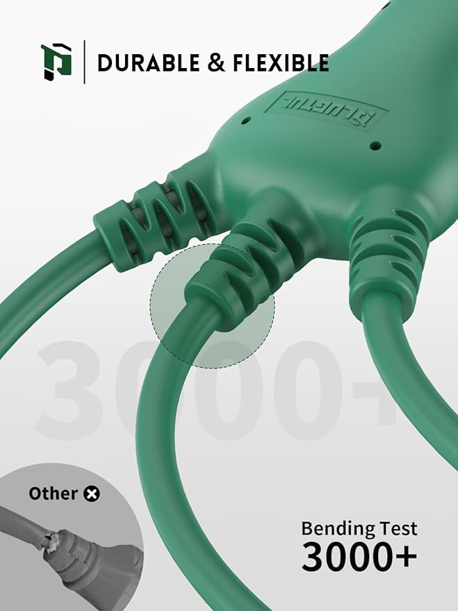 PLUGTUL 12FT Outdoor Extension Cord - Image 3