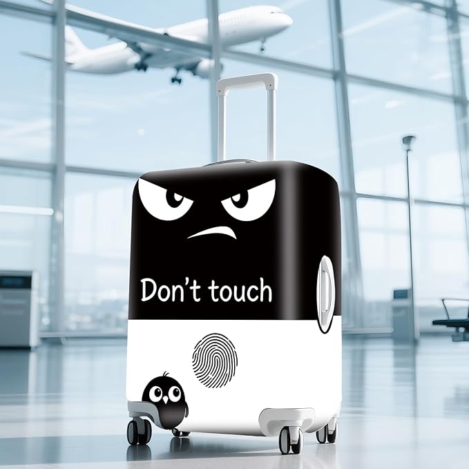 ANNA QUEEN Funny Don't Touch Luggage Cover, Stretchable Suitcase Protector - Image 9