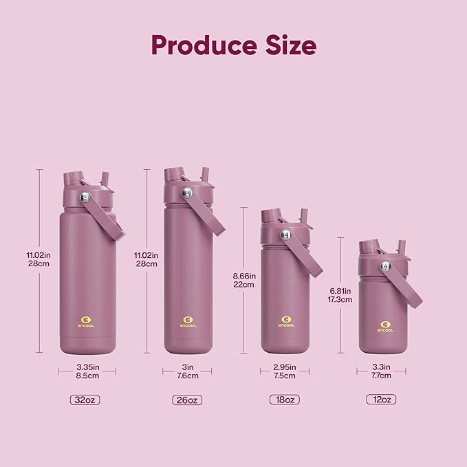 Kids Insulated Water Bottle - 12oz Stainless Steel Water Bottle with Dual Spouts - Image 5