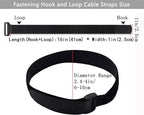 12 Pack Reusable Fastening Cable Ties and Cable Straps, Adjustable - Image 3