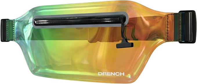 Drench Waterproof Fanny Pack Chrome Iridescent Submersible Dry Bag Waist Pouch by Drench