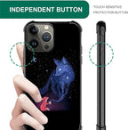 for iPhone 15 Pro Case, Galaxy Fox Wolf Pattern Graphic Design Girl Boy Soft - Image 2