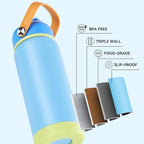 Fijinhom 24oz Insulated Stainless Steel Water Bottle, Wide Mouth Double Wall - Image 6