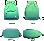 Waterproof Drawstring Bag, Gym Bag Sackpack Sports Beach Backpack - Image 2