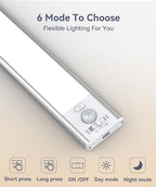 13inch Under Cabinet Lighting, 3200mAh Rechargeable Motion Sensor Light Indoor - Image 4