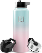 IRON °FLASK Camping & Hiking Hydration Flask - 40 oz Bubble Gum by IronFlask