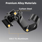4 Pack L Track Hooks with Single Stud Fitting, Spring-Loaded Adjustable Gear - Image 3