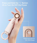 WSKEN Portable Handheld Fan, Rechargeable, 5 Speeds Mode, 20000rpm Brushless - Image 2