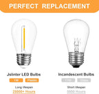 Jslinter 48-Pack LED 1W String Light Bulbs, S14 Plastic Shatterproof Edison - Image 4