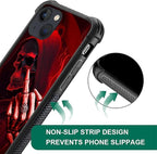 for iPhone 14 Plus Case, Gestures Funny Skull Pattern Graphic Design Girl Boy - Image 7