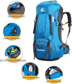 Bseash 60L Waterproof Hiking Camping Backpack - Image 3