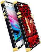 Compatible with iPhone 8 7 SE Case, Elegant High Heels Luxury Golden Decoration - Image 2
