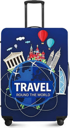 ANNA QUEEN Travel Globe Airplane Luggage Cover -Stretchable Airplane Suitcase by ANNAQUEEN