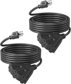 DEWENWILS Extension Cord Multiple Outlet Weatherproof, 15 FT Tri-Tap Cords by DEWENWILS