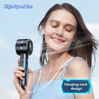 Portable High Speed Mini Handheld Fan, USB Rechargeable Neck Personal Mini Fan - Image 6