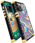 Compatible with iPhone 14 Pro Case, Holographic Abstract Iridescent Textures - Image 3
