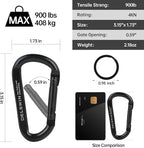 DELSWIN Heavy Duty Carabiner Clip 900lbs, 3 Inch Steel Carabiners - Image 5