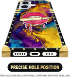 Compatible with iPhone 16 Case, Cool Corlorful Lip Marble Luxury Golden - Image 6